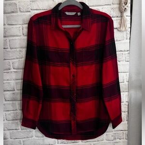 Athleta Plaid Button Up